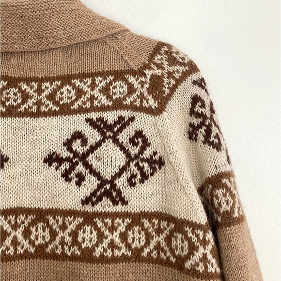 70s Alpaca knit cardigan - Picture 4 of 9